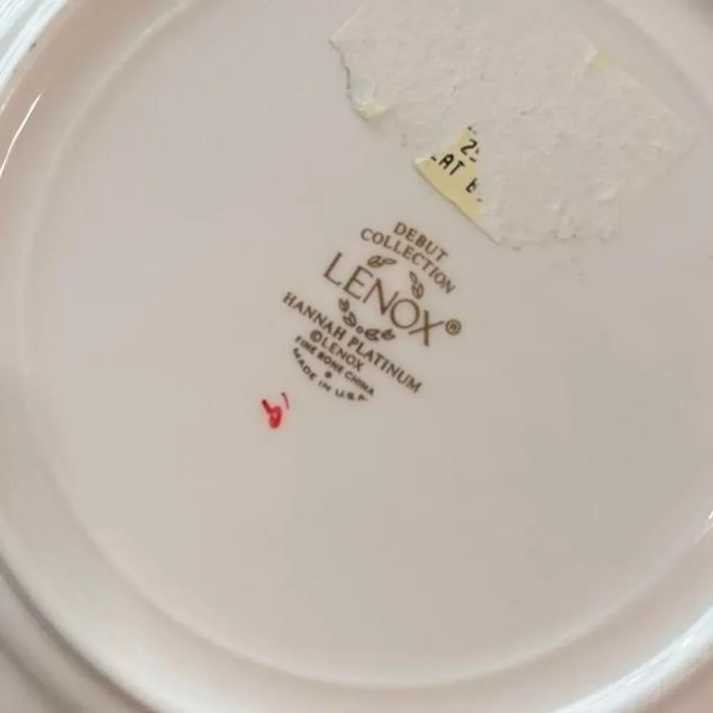 Lenox Debut Collection Hannah Platinum brand new - TWO PLATES